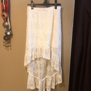 High low lace skirt